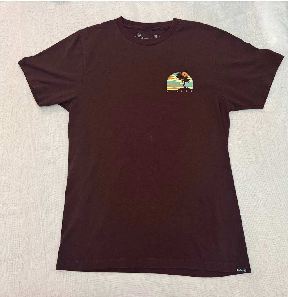 Maroon Hurley Unisex Medium Shirt T-Shirt